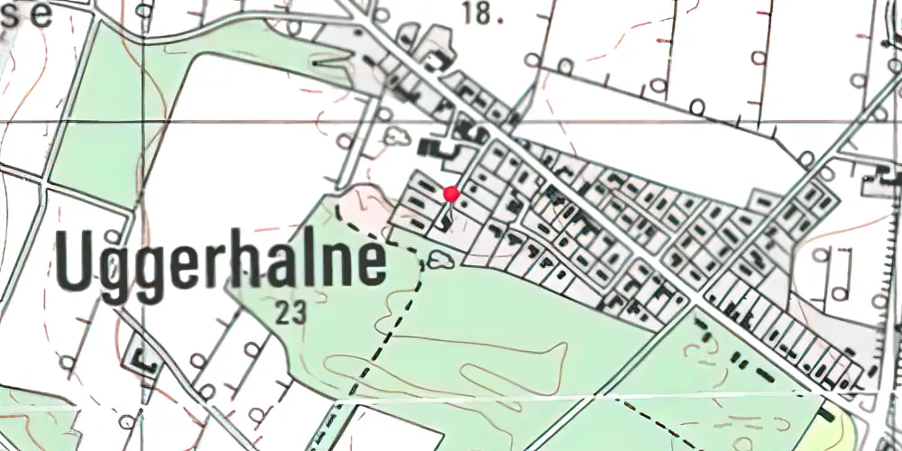 Historisk kort over Uggerhalne Station Historisk kort over Uggerhalne Station