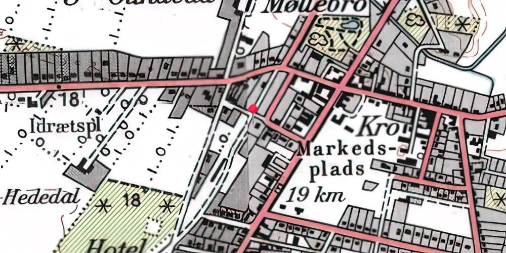 Historisk kort over Hjallerup Station Historisk kort over Hjallerup Station