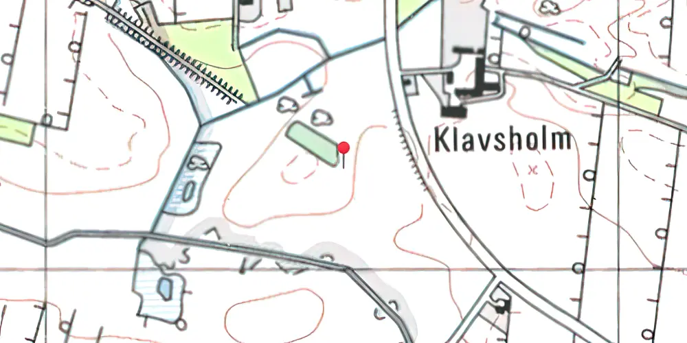 Historisk kort over Klavsholm Trinbræt Historisk kort over Klavsholm Trinbræt