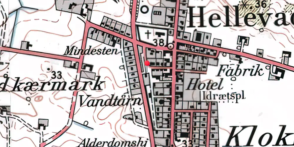 Historisk kort over Klokkerholm Station