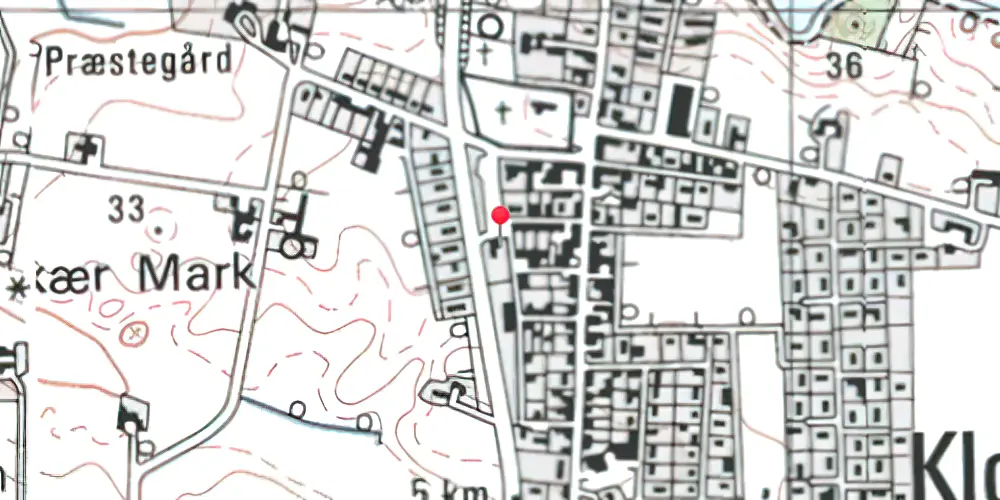 Historisk kort over Klokkerholm Station