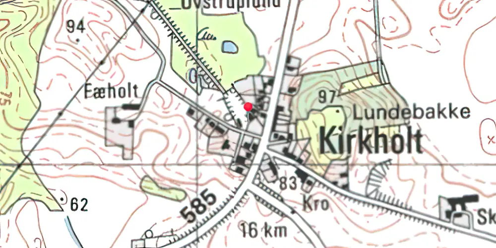 Historisk kort over Kirkholt Trinbræt Historisk kort over Kirkholt Trinbræt