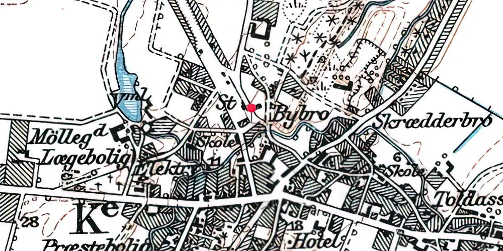 Historisk kort over Asaa Station Historisk kort over Asaa Station