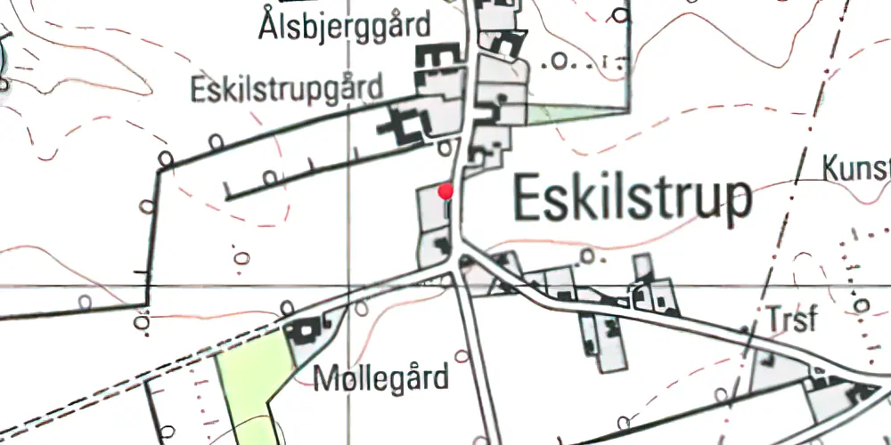 Historisk kort over Eskelund Trinbræt Historisk kort over Eskelund Trinbræt