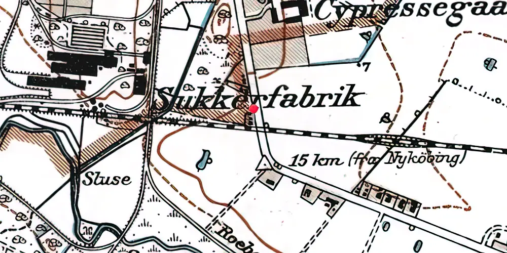 Historisk kort over Nykøbingvej Trinbræt Historisk kort over Nykøbingvej Trinbræt