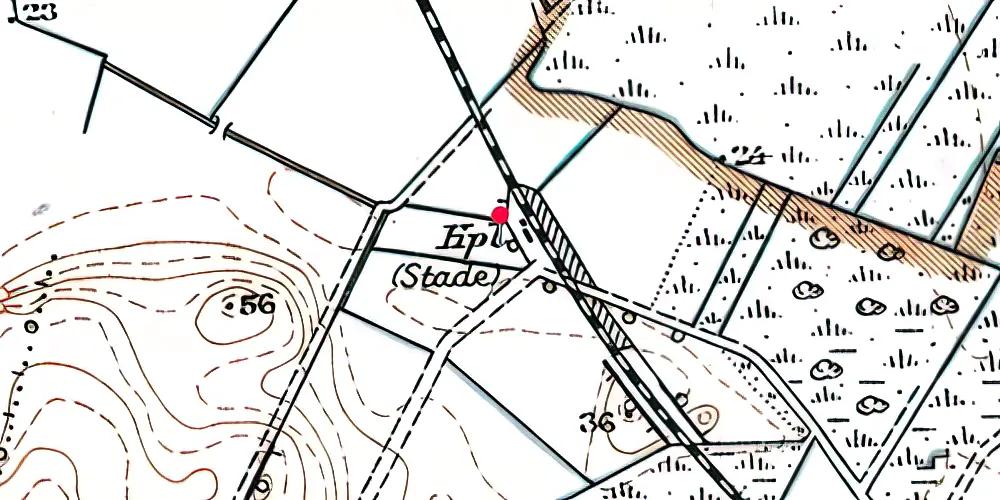 Historisk kort over Stae Station Historisk kort over Stae Station