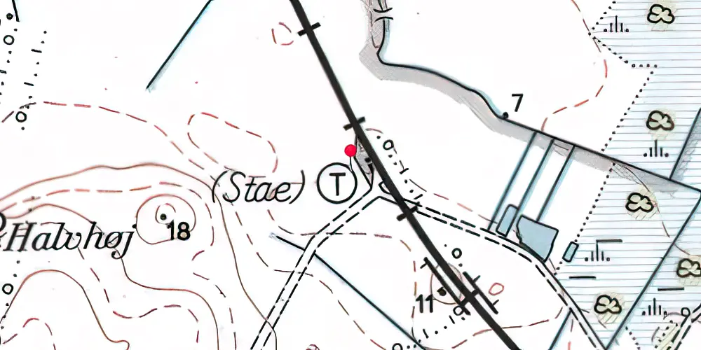 Historisk kort over Stae Station Historisk kort over Stae Station