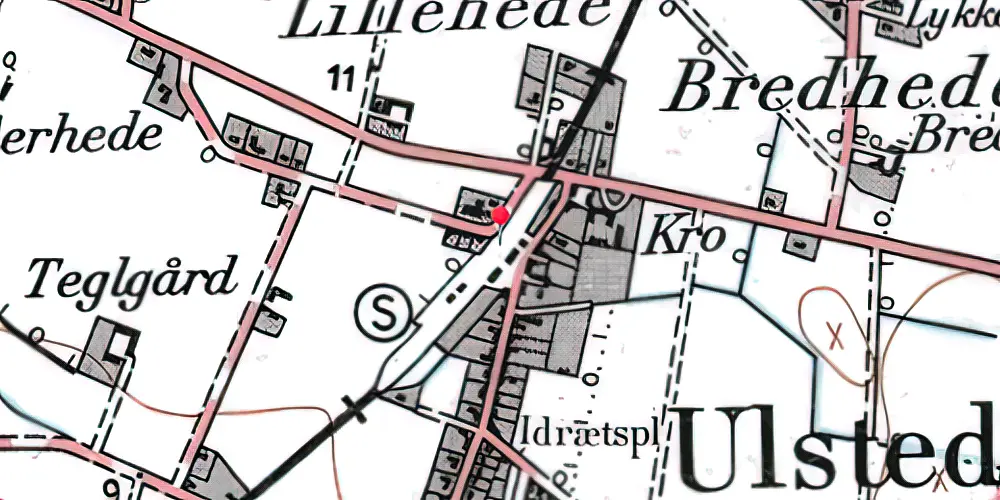 Historisk kort over Ulsted Station Historisk kort over Ulsted Station