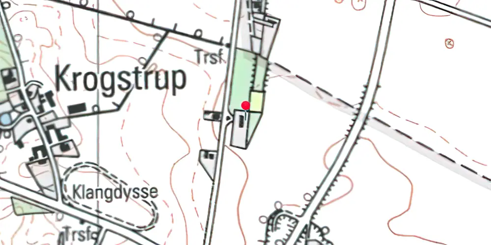 Historisk kort over Krogstrup Station Historisk kort over Krogstrup Station