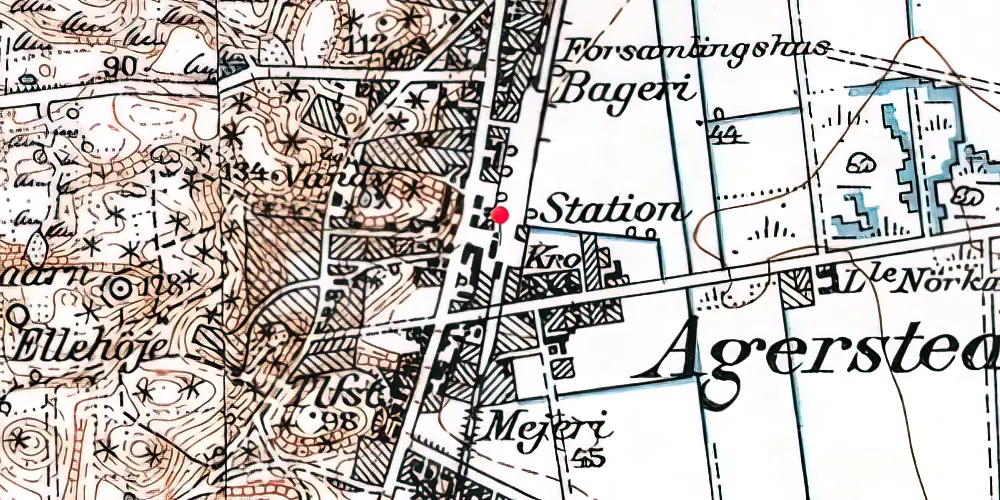 Historisk kort over Agersted Station Historisk kort over Agersted Station