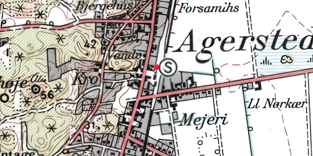 Historisk kort over Agersted Station Historisk kort over Agersted Station