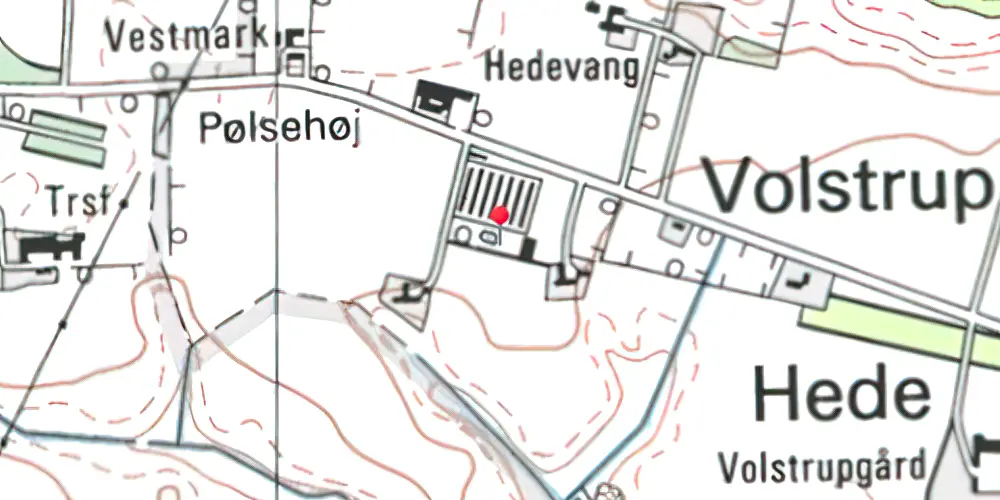 Historisk kort over Volstrup hede Trinbræt Historisk kort over Volstrup hede Trinbræt