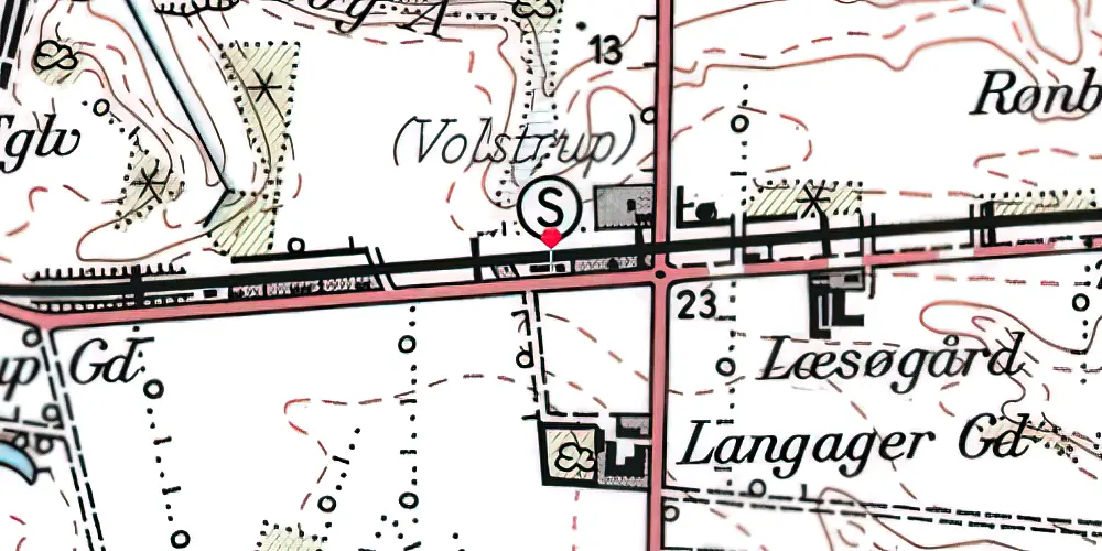 Historisk kort over Volstrup Station Historisk kort over Volstrup Station