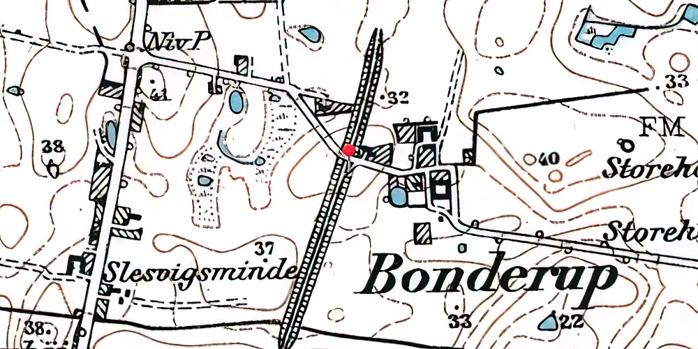 Historisk kort over Bonderup Sjælland Trinbræt Historisk kort over Bonderup Sjælland Trinbræt