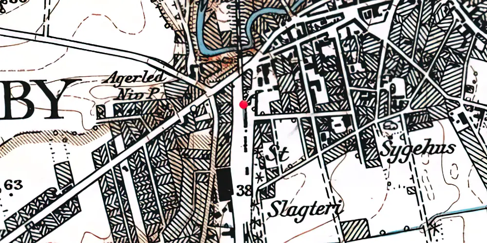 Historisk kort over Sæby Station Historisk kort over Sæby Station