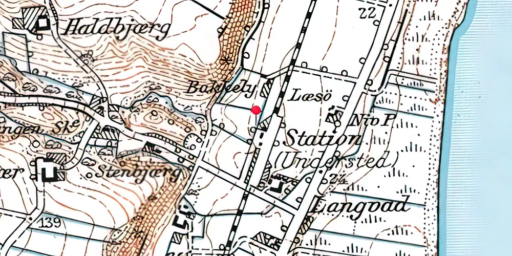 Historisk kort over Understed Station Historisk kort over Understed Station
