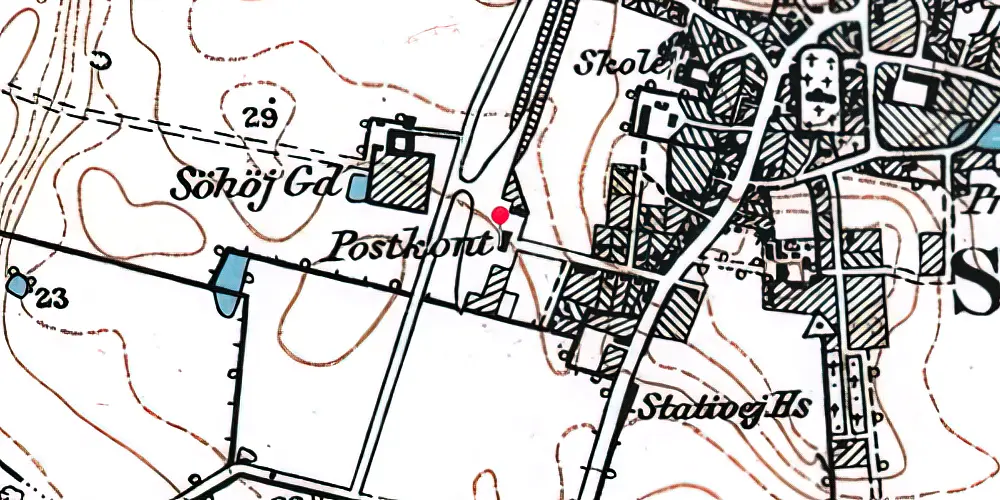 Historisk kort over Skibby Station Historisk kort over Skibby Station