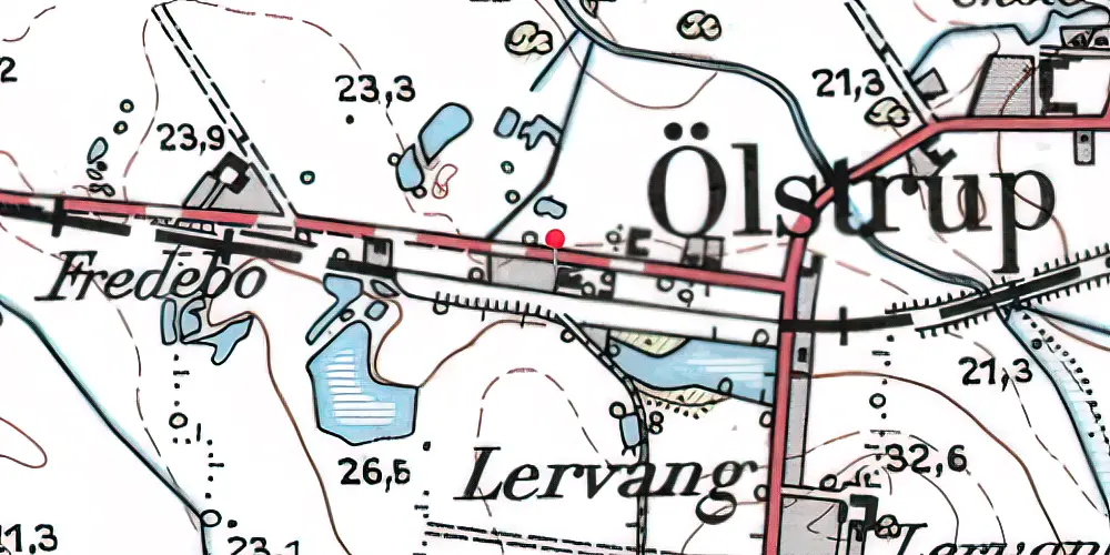 Historisk kort over Lervang Station Historisk kort over Lervang Station