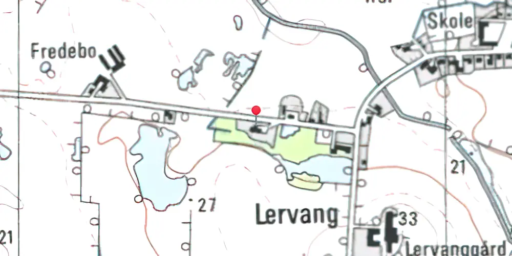 Historisk kort over Lervang Station Historisk kort over Lervang Station