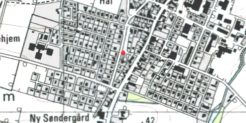 Historisk kort over Spjald Station Historisk kort over Spjald Station