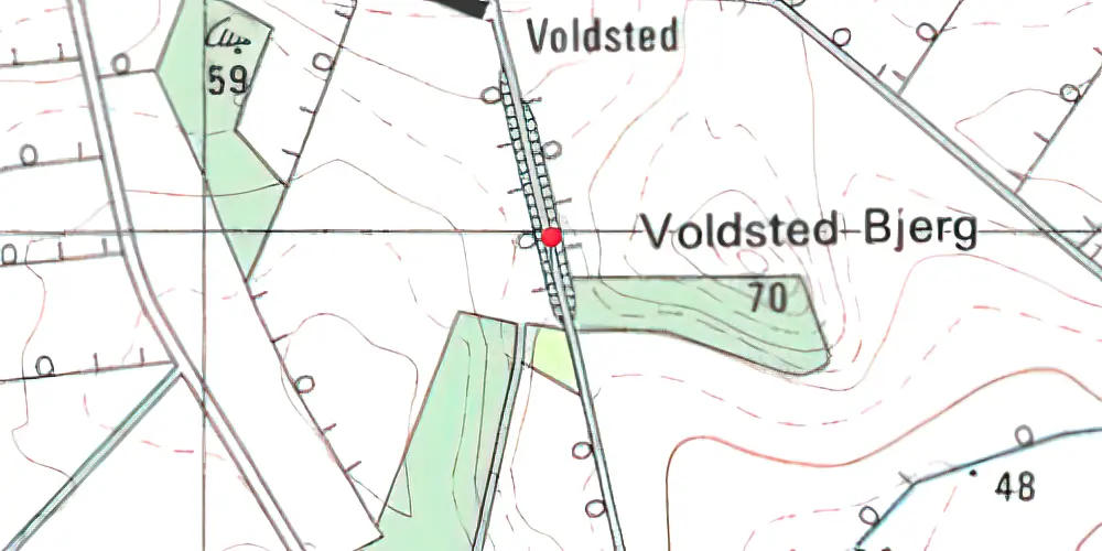 Historisk kort over Gammelvind Trinbræt (uofficielt)