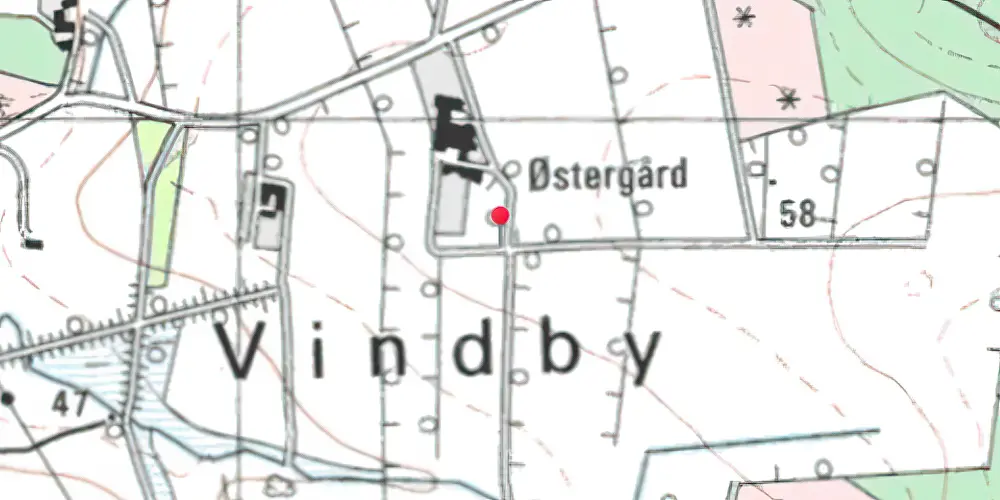 Historisk kort over Østergård Trinbræt (uofficielt) Historisk kort over Østergård Trinbræt (uofficielt)