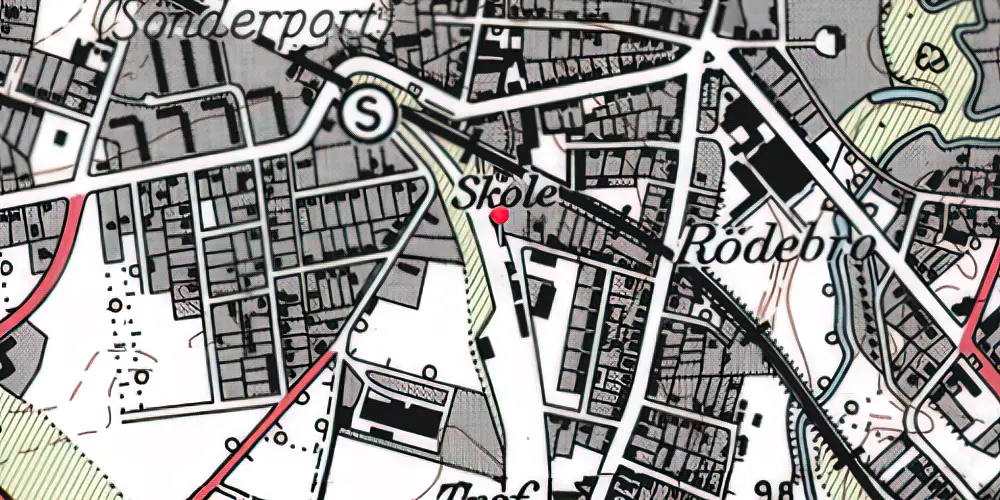 Historisk kort over Holstebro Sydbanegård Historisk kort over Holstebro Sydbanegård