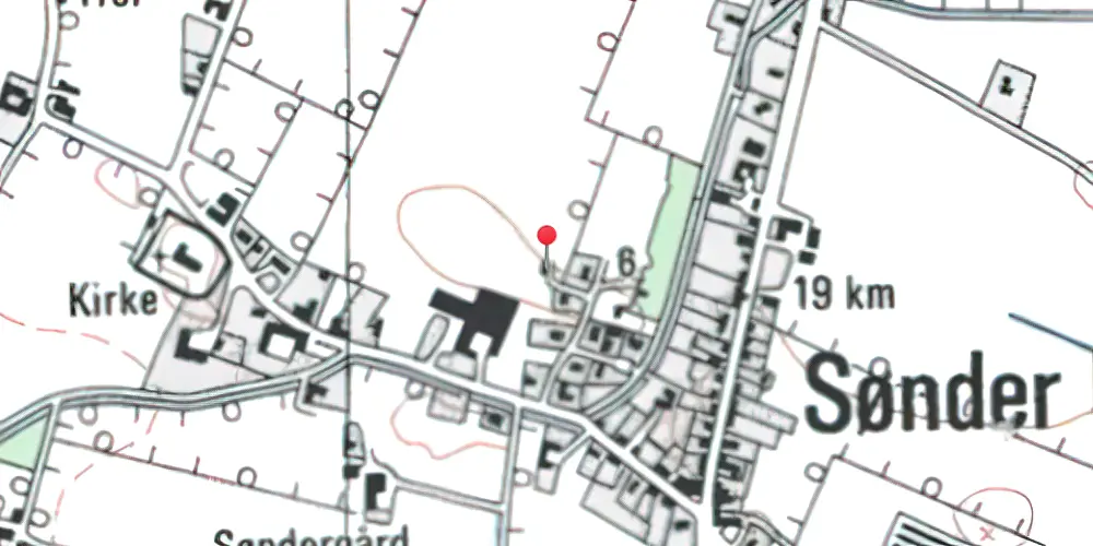 Historisk kort over Sønder Bork Station Historisk kort over Sønder Bork Station