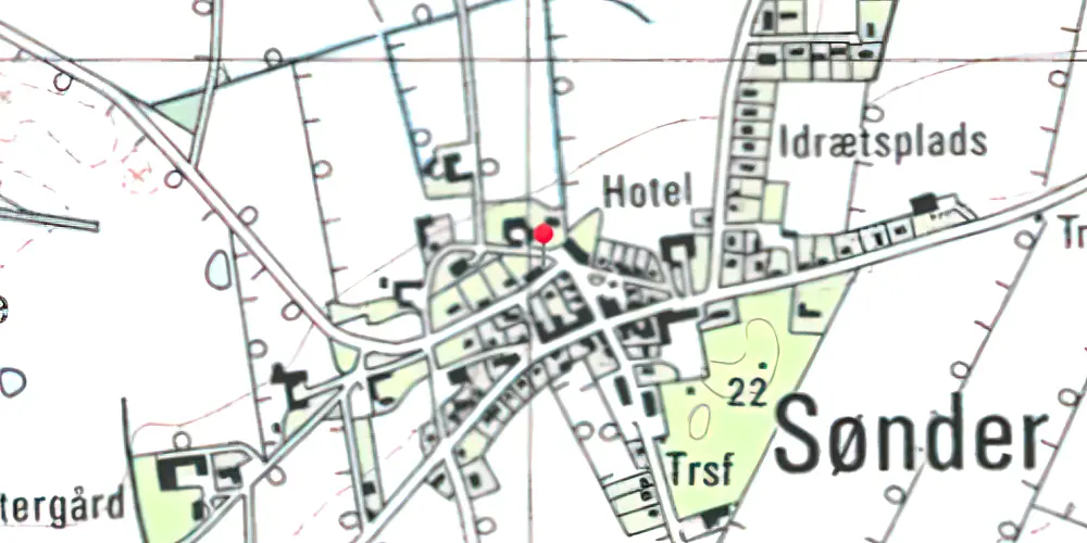 Historisk kort over Sønder Vium Station Historisk kort over Sønder Vium Station