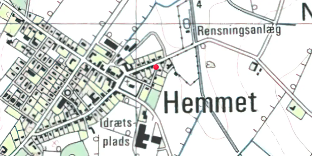Historisk kort over Hemmet Station Historisk kort over Hemmet Station