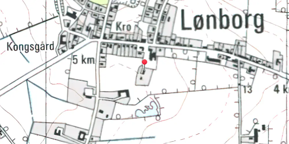Historisk kort over Lønborg Station Historisk kort over Lønborg Station
