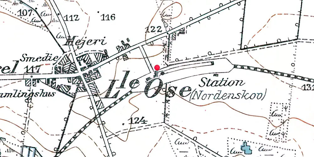 Historisk kort over Nordenskov Station Historisk kort over Nordenskov Station