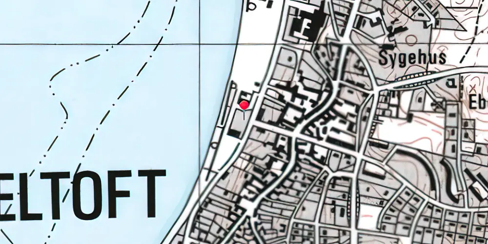 Historisk kort over Ebeltoft Station Historisk kort over Ebeltoft Station