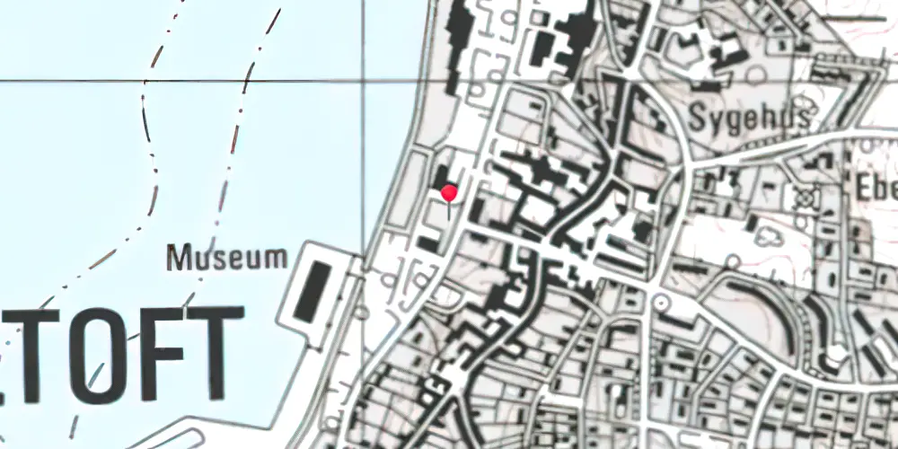 Historisk kort over Ebeltoft Station Historisk kort over Ebeltoft Station