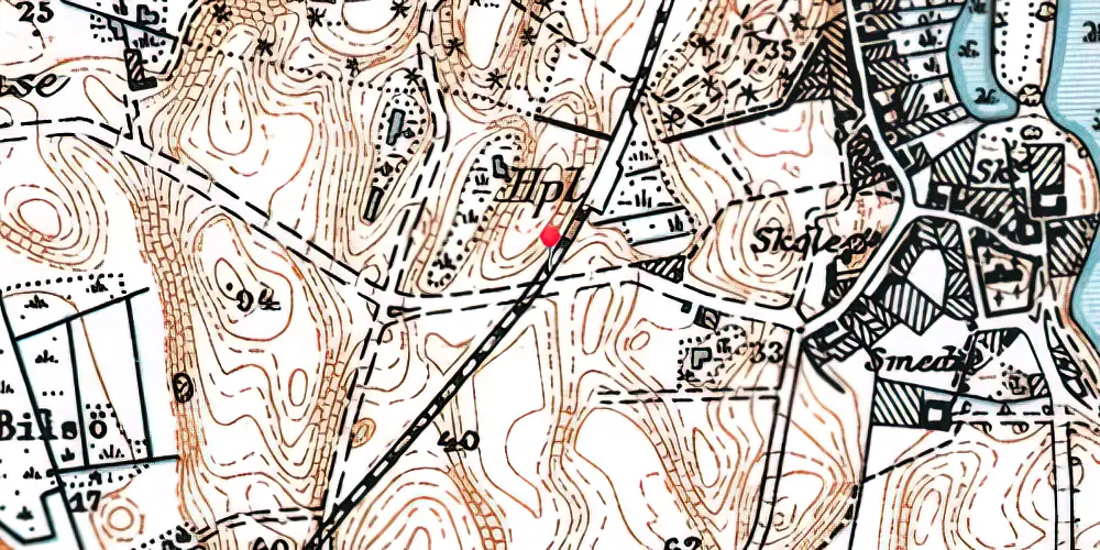Historisk kort over Dråby Trinbræt