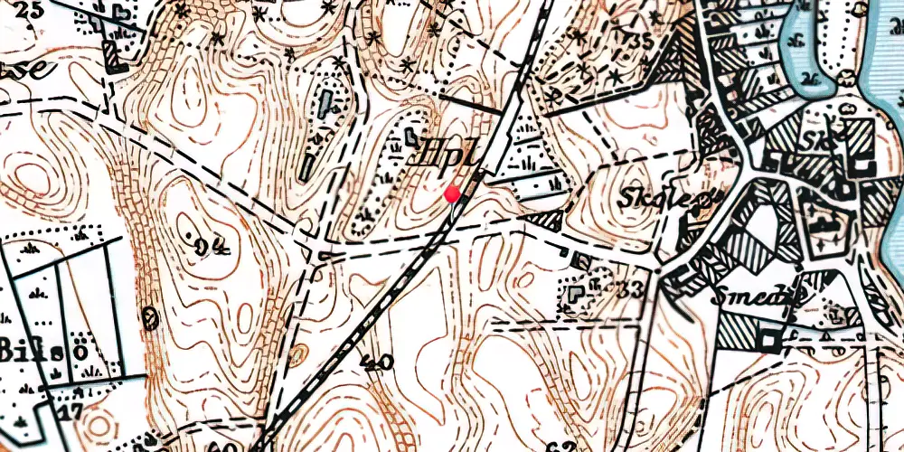 Historisk kort over Dråby Trinbræt Historisk kort over Dråby Trinbræt