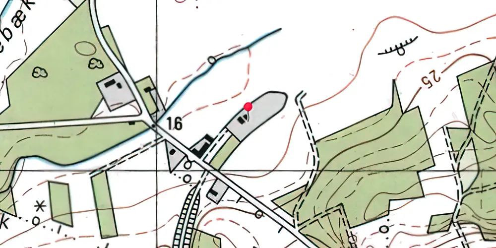 Historisk kort over Gravlev Trinbræt med Sidespor Historisk kort over Gravlev Trinbræt med Sidespor