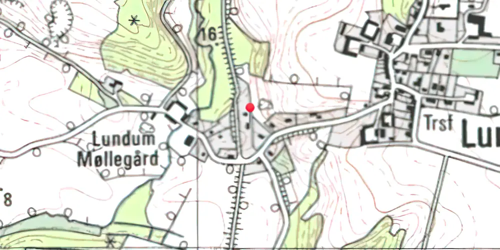Historisk kort over Lundum Station Historisk kort over Lundum Station