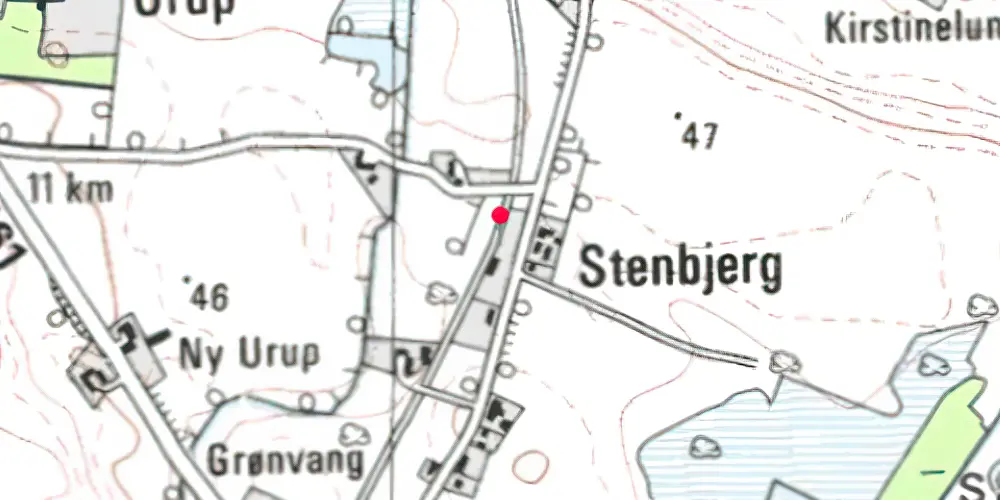 Historisk kort over Stenbjerg Trinbræt Historisk kort over Stenbjerg Trinbræt