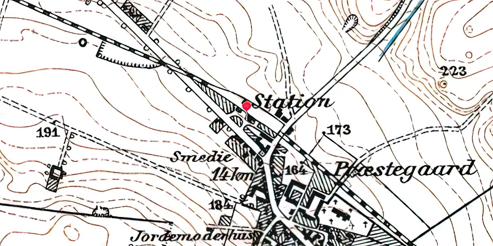 Historisk kort over Østbirk Station Historisk kort over Østbirk Station