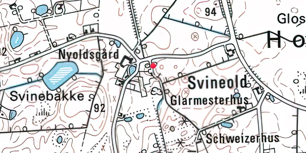 Historisk kort over Oldgård Billetsalgssted Historisk kort over Oldgård Billetsalgssted