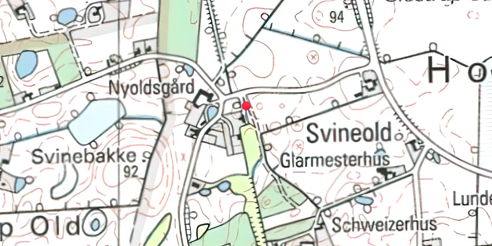 Historisk kort over Oldgård Billetsalgssted Historisk kort over Oldgård Billetsalgssted