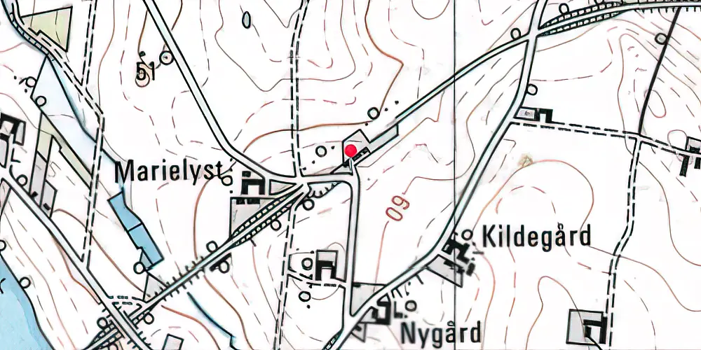 Historisk kort over Vestbirk Station Historisk kort over Vestbirk Station