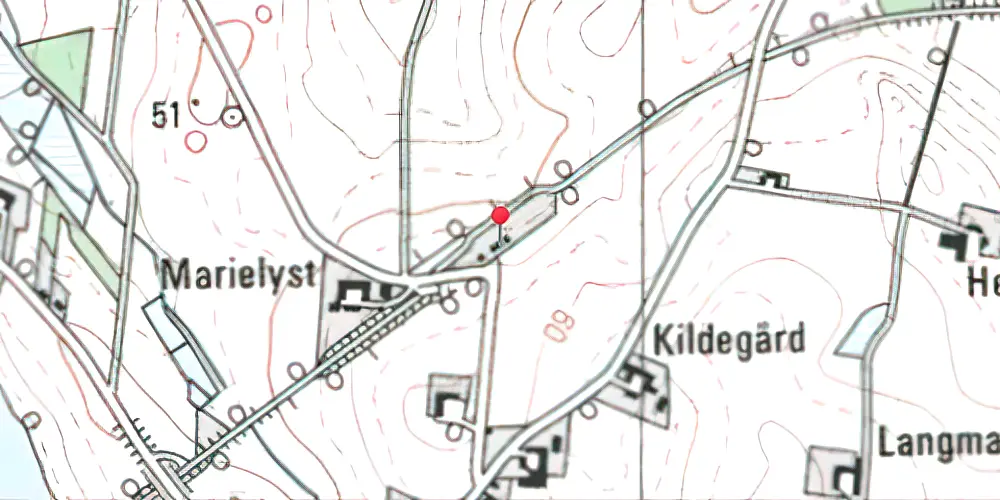 Historisk kort over Vestbirk Station Historisk kort over Vestbirk Station