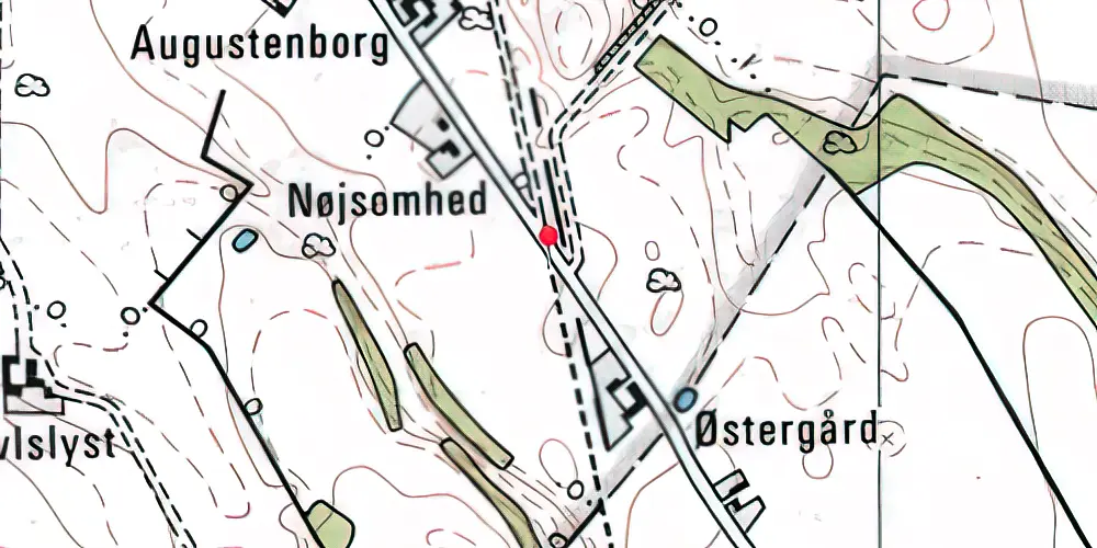 Historisk kort over Vinding Østergaard Trinbræt Historisk kort over Vinding Østergaard Trinbræt