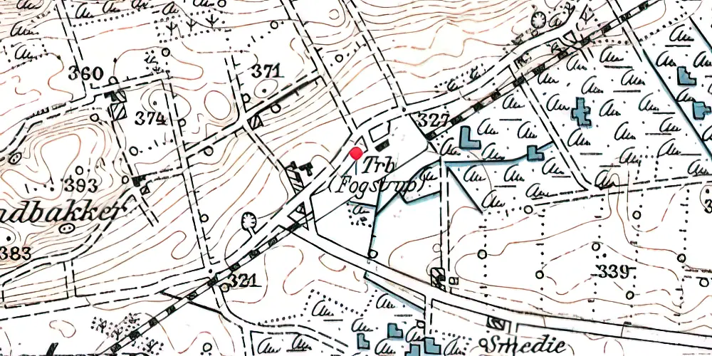 Historisk kort over Fogstrup Station Historisk kort over Fogstrup Station