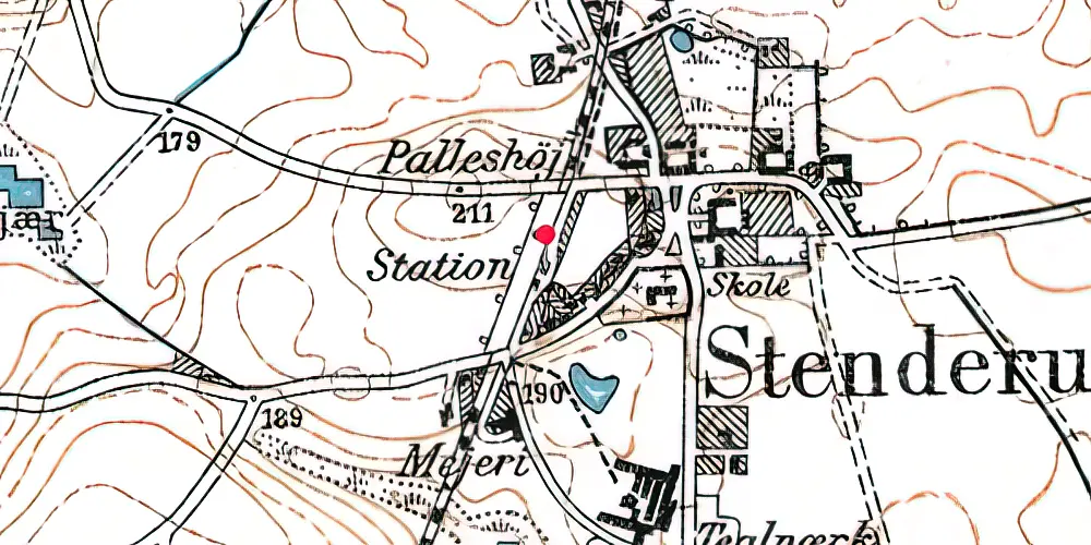 Historisk kort over Stenderup Station Historisk kort over Stenderup Station