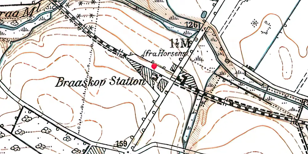 Historisk kort over Bråskov Station Historisk kort over Bråskov Station