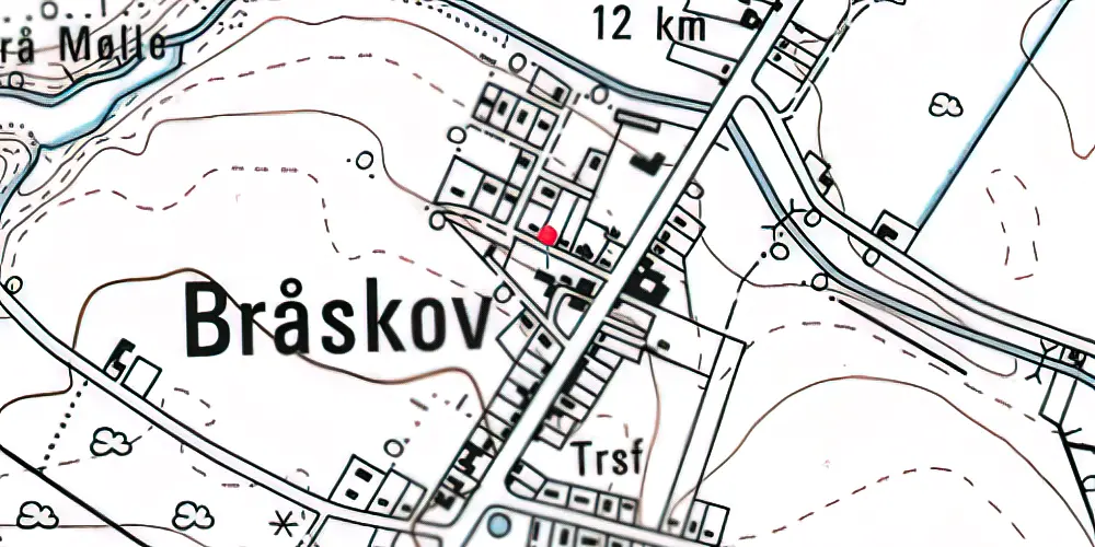 Historisk kort over Bråskov Station Historisk kort over Bråskov Station