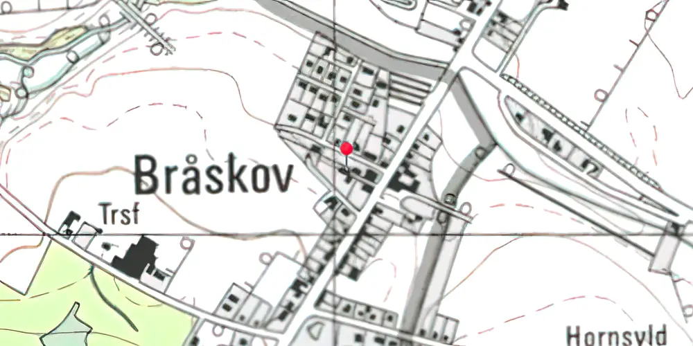 Historisk kort over Bråskov Station Historisk kort over Bråskov Station
